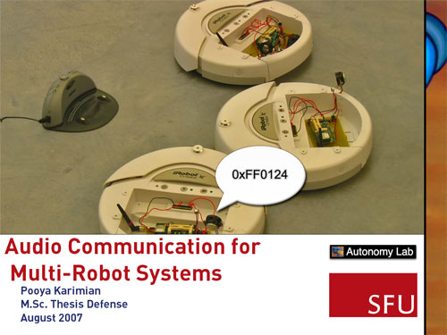 [Audio Communication for Multi-Robot Systems]